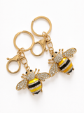 Rhinestone Bee Bag Charm & Keychain