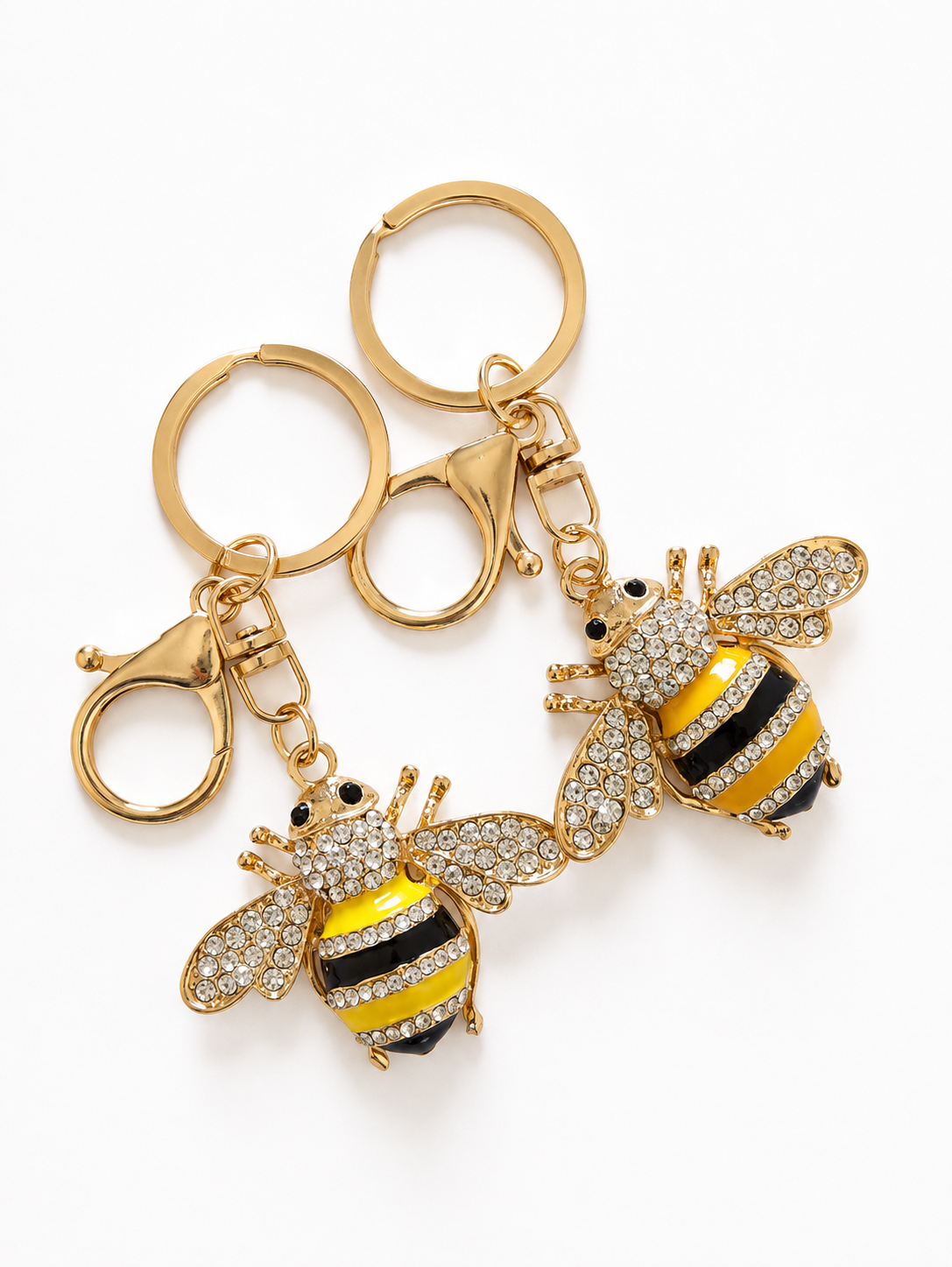 Rhinestone Bee Bag Charm & Keychain