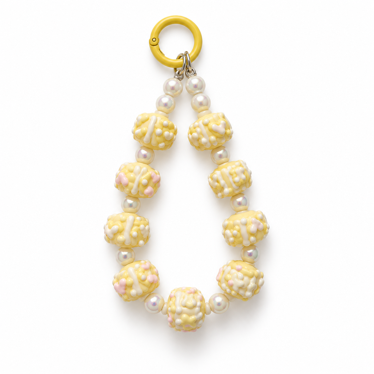 Marshmallow Beaded Phone Wrist Strap