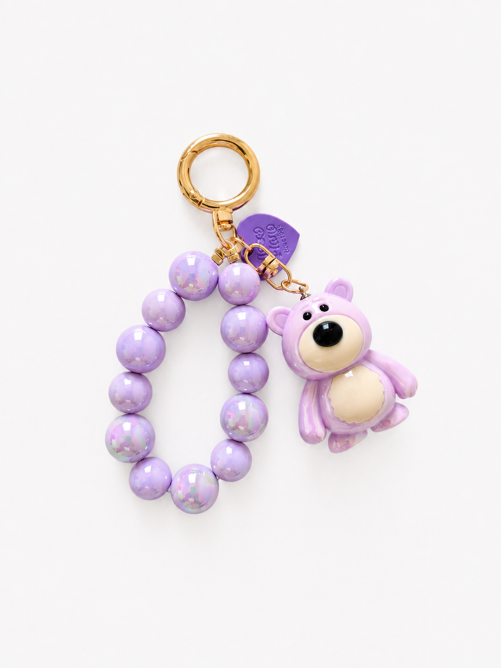 Iridescent Bear Phone Charm & Wristlet