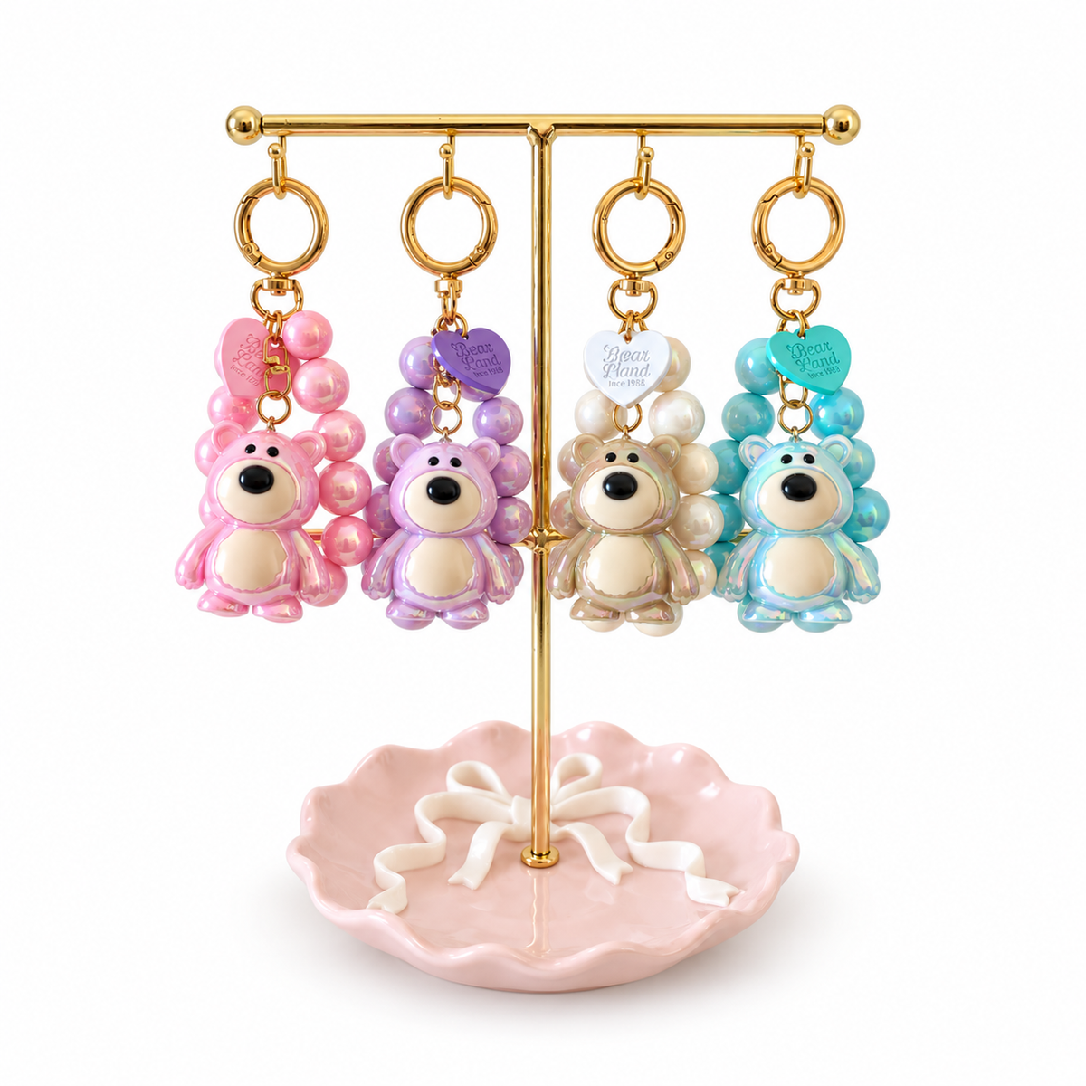 Iridescent Bear Phone Charm & Wristlet