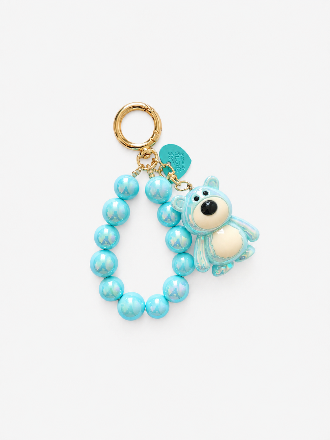 Iridescent Bear Phone Charm & Wristlet