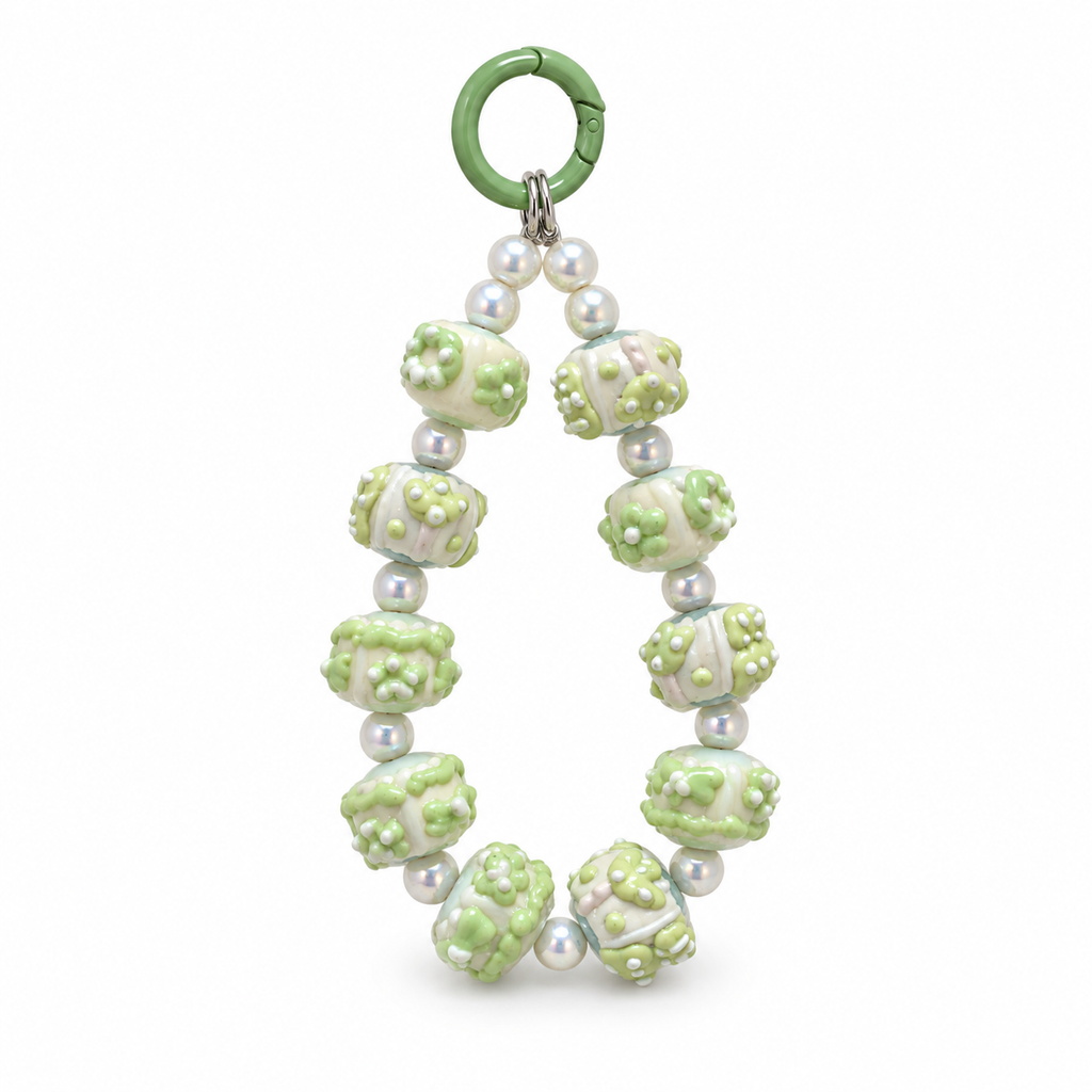 Marshmallow Beaded Phone Wrist Strap