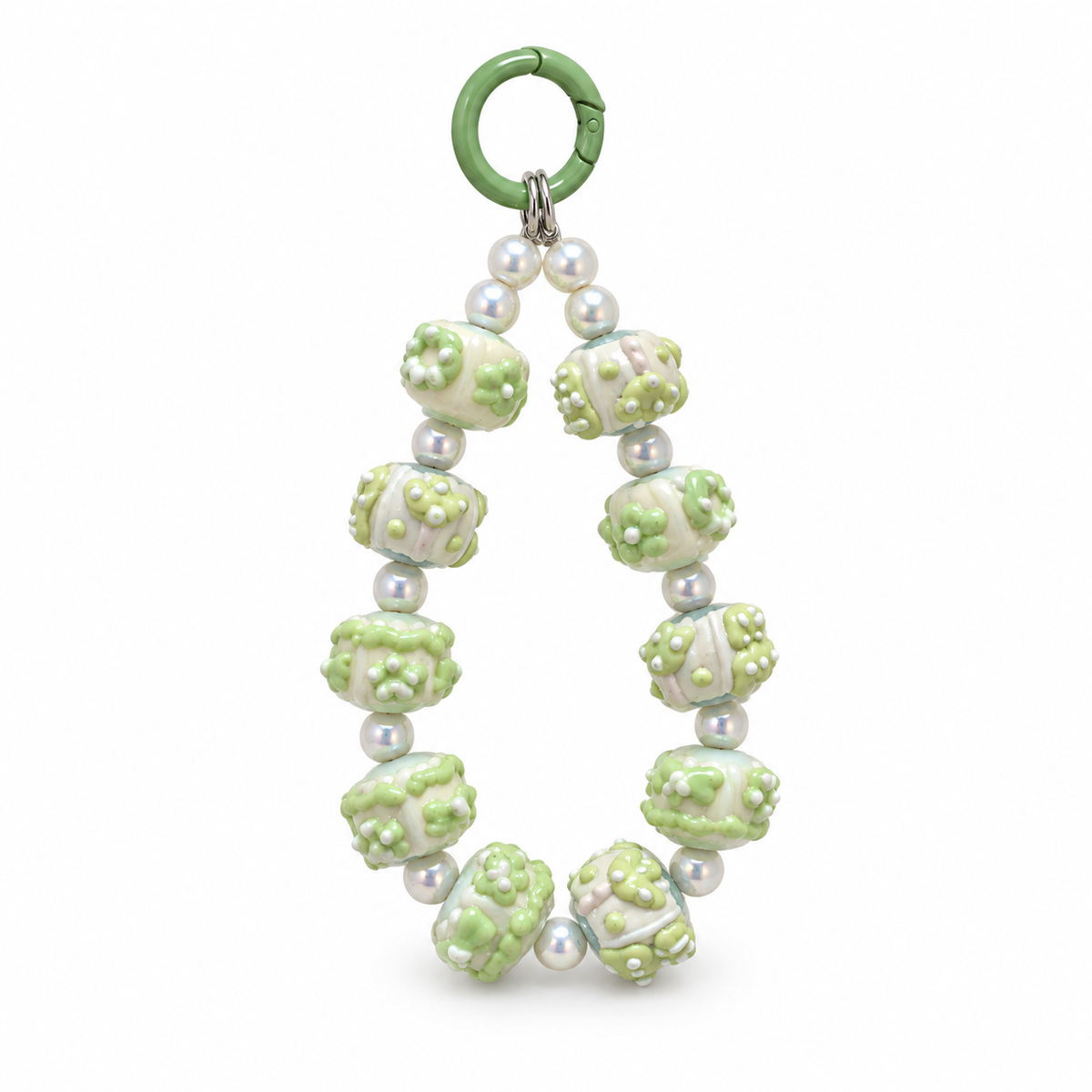 Marshmallow Beaded Phone Wrist Strap