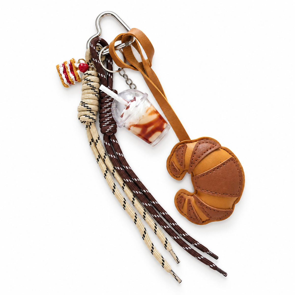 Croissant Bag Charm & Keychain
