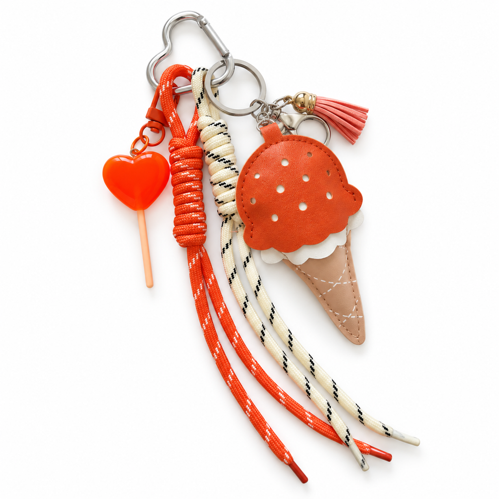 Ice Cream Bag Charm & Keychain