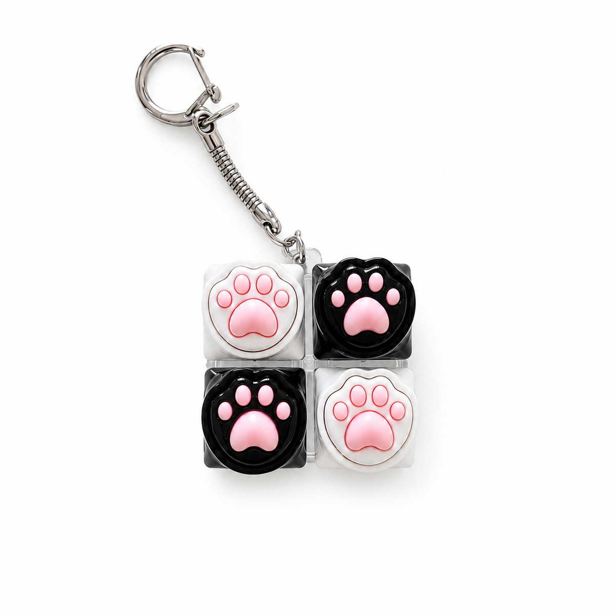 Light-Up Paw Fidget Keychain