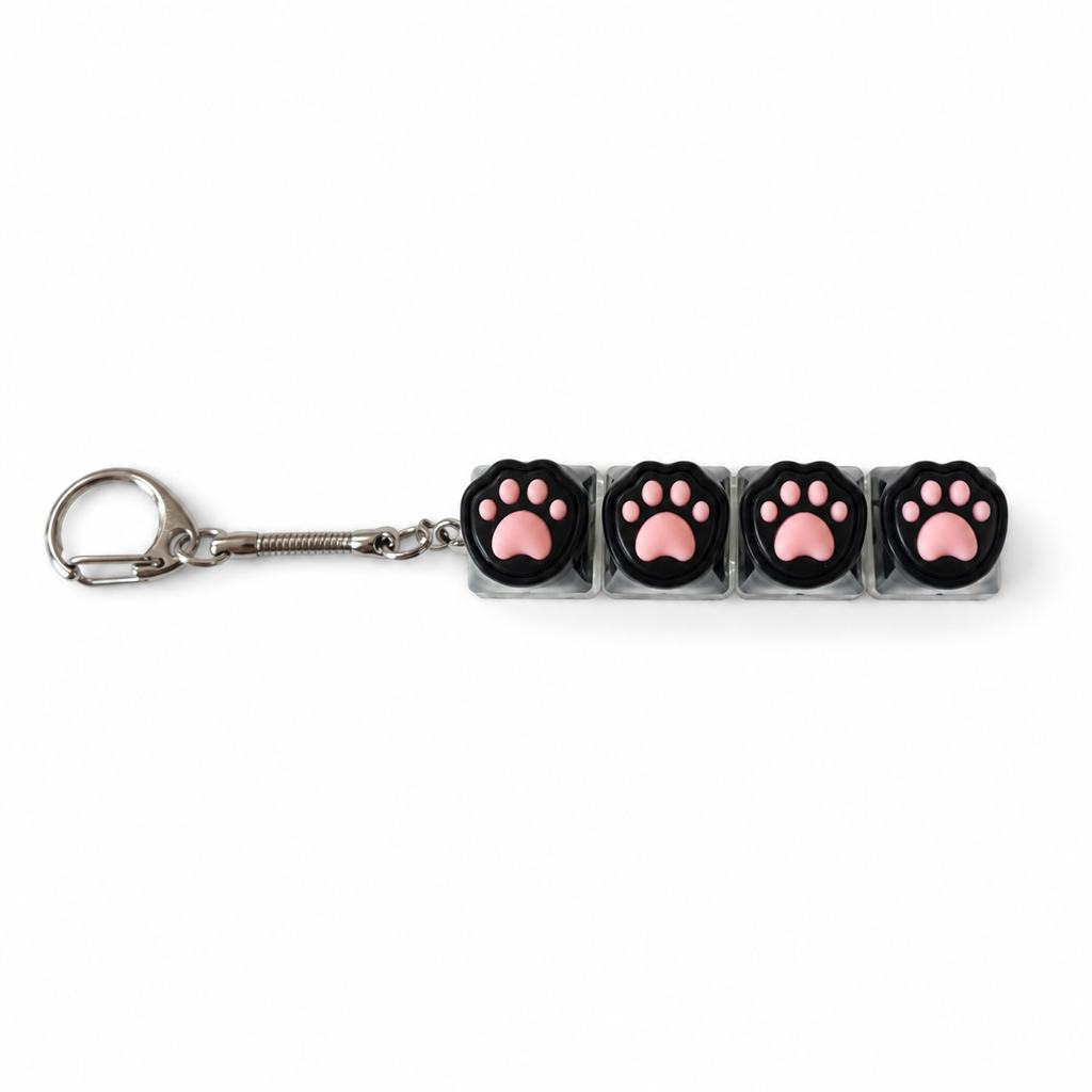 Light-Up Paw Fidget Keychain