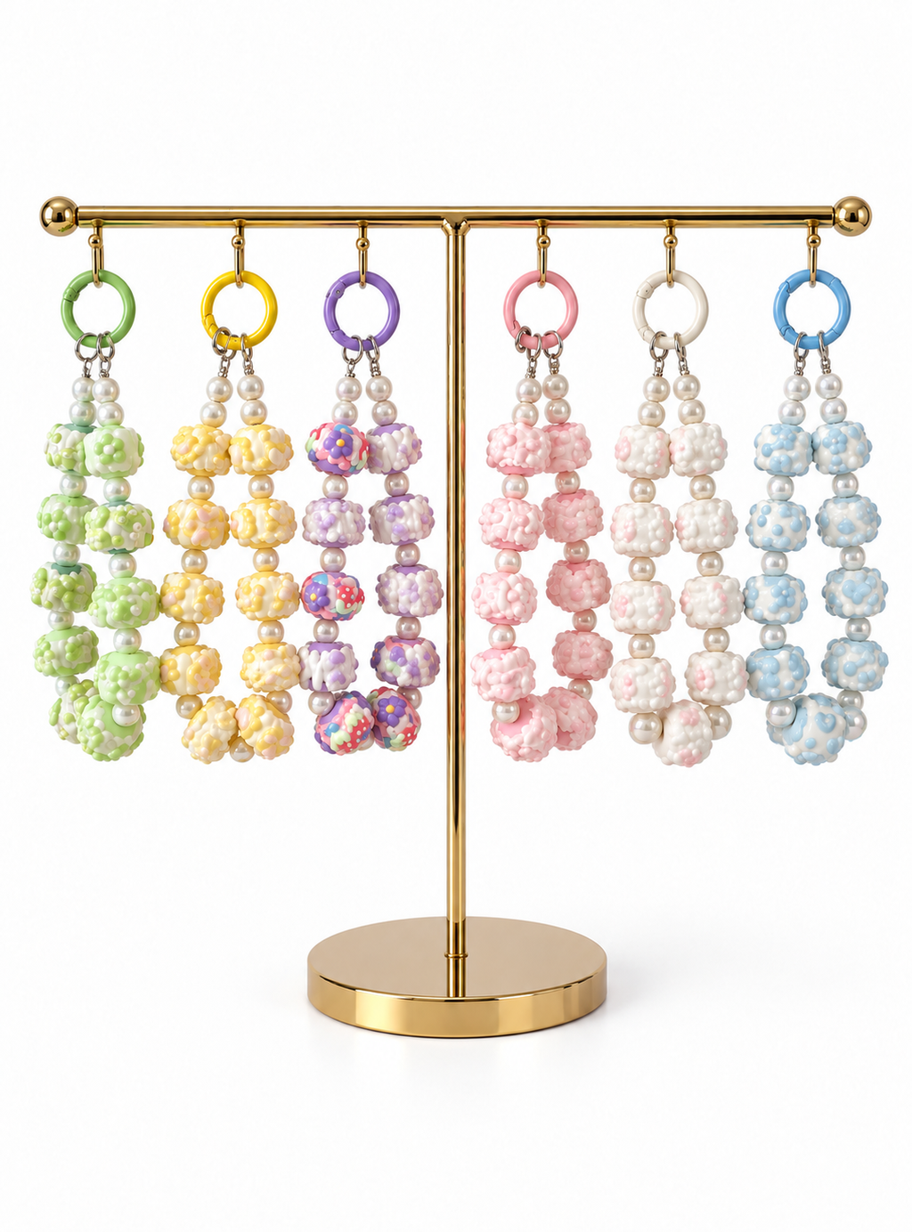 Marshmallow Beaded Phone Wrist Strap