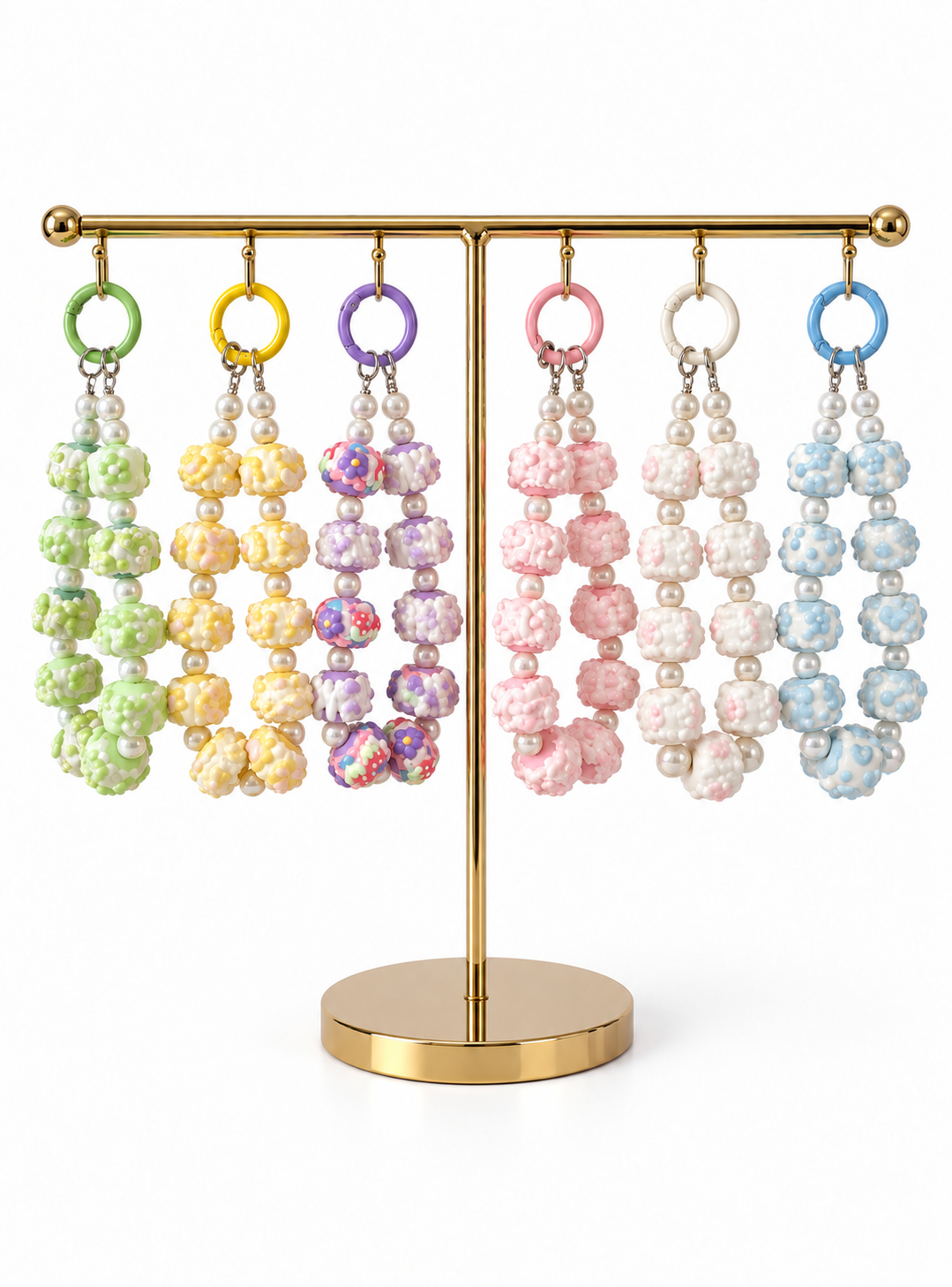 Marshmallow Beaded Phone Wrist Strap