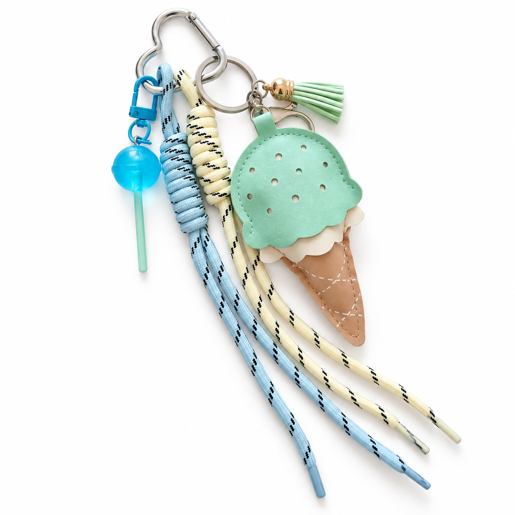 Ice Cream Bag Charm & Keychain