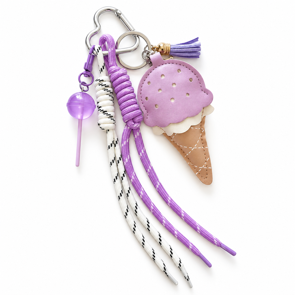 Ice Cream Bag Charm & Keychain