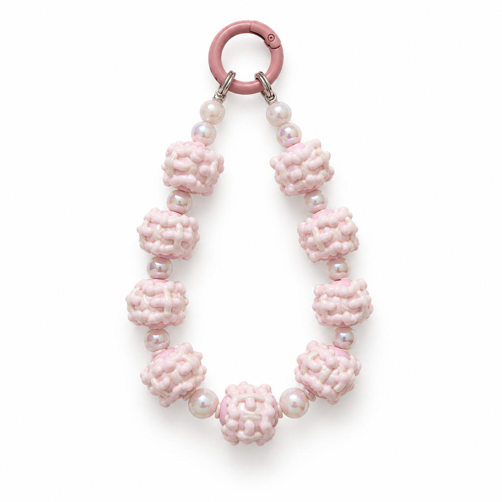 Marshmallow Beaded Phone Wrist Strap