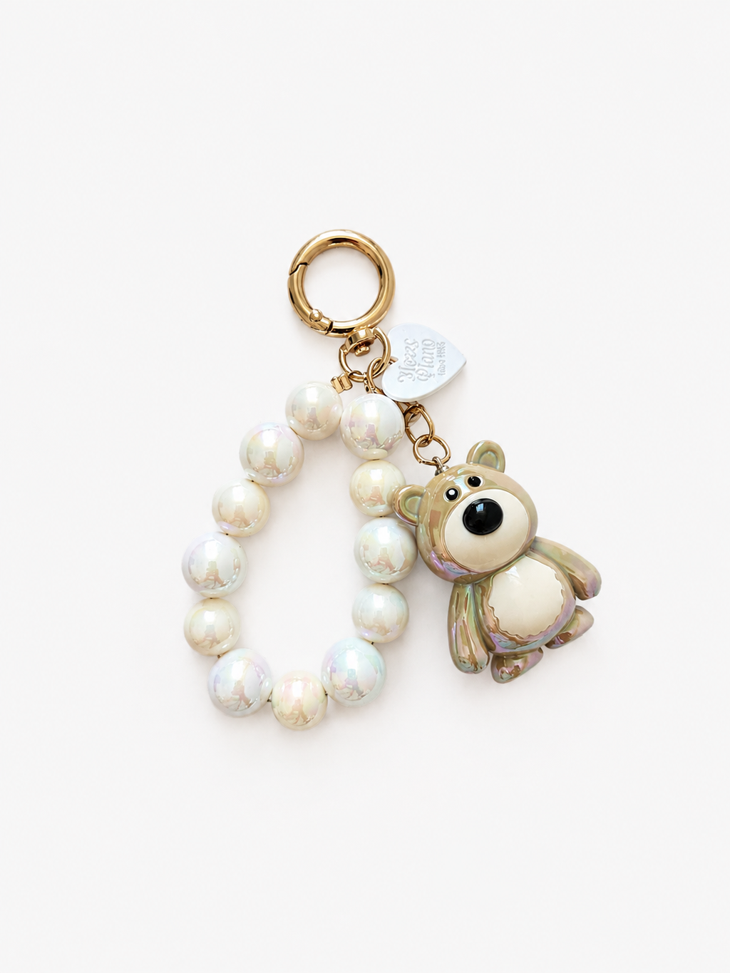 Iridescent Bear Phone Charm & Wristlet